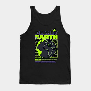 Planet Earth Space Galaxy Solar System Astronomy Cosmos Tank Top